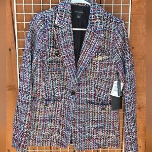 Halogen Multicolor Tweed Blazer